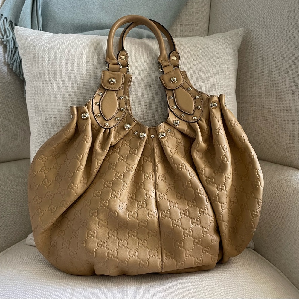 Gucci Leather Studded Pelham Bag